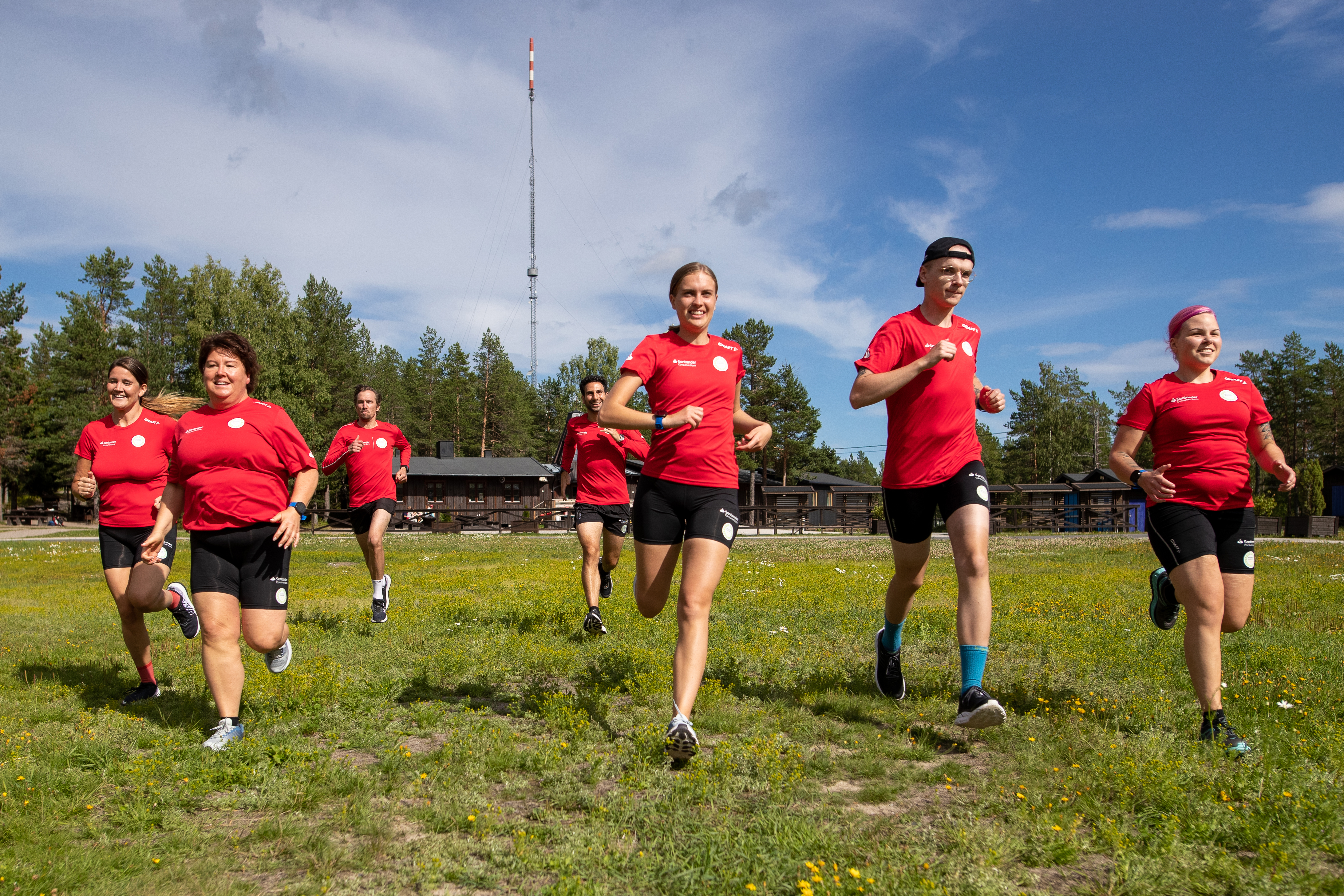 Team Santander gör sig redo för TCS Lidingöloppet