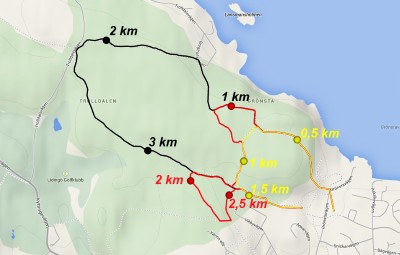 Lilla Lidingöloppet och Knatteloppet karta